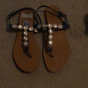 Navy sandals